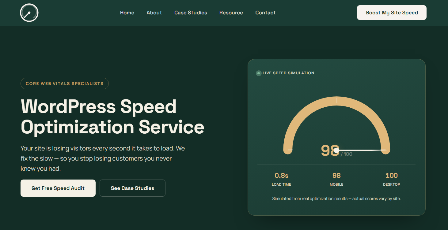 WordPress Speed Optimization Service cover