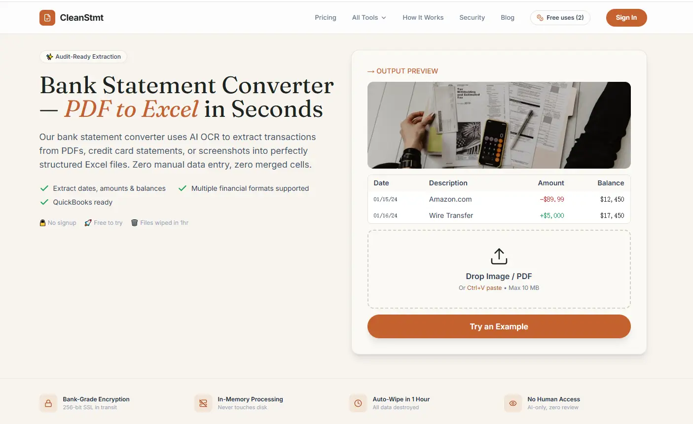 CleanStmt — Bank Statement Converter cover
