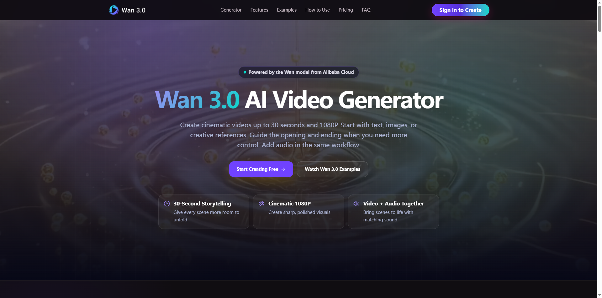 Wan 3.0 AI Video Generator