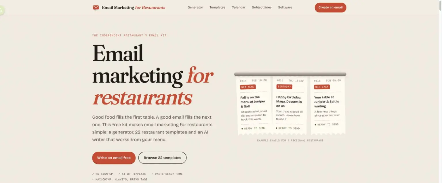 Restaurant Email Marketing cover