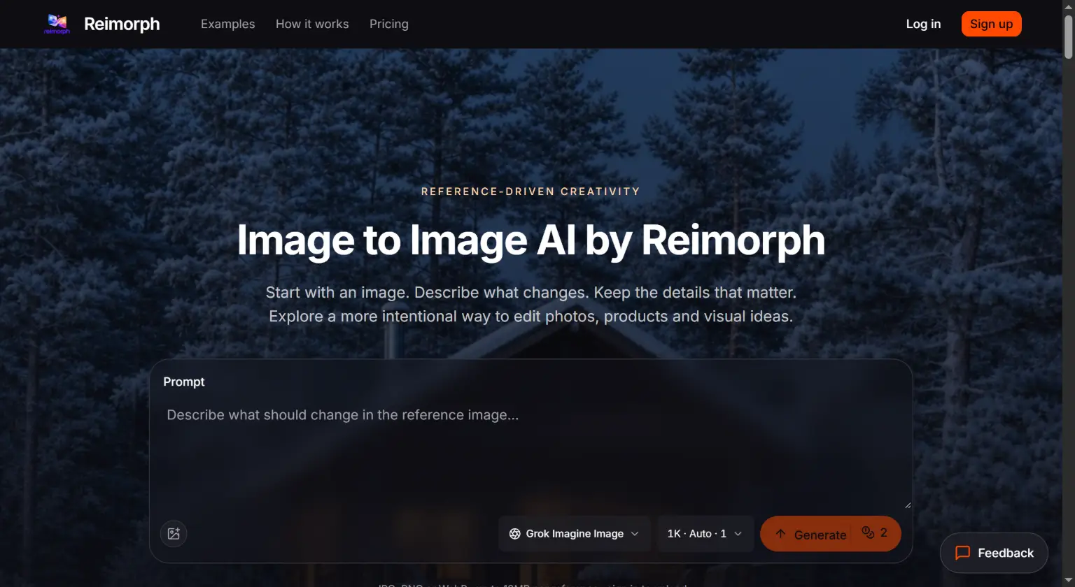 Reimorph is an online image to image AI cover